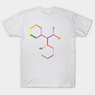 Ritalin Molecule Rainbow Chemistry T-Shirt